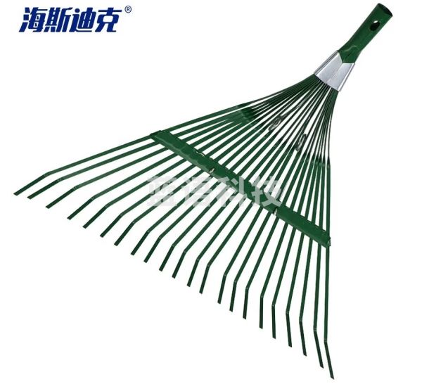 海斯迪克 HKY-24 草耙 22齿耙木柄搂草耙子 落叶草坪草耙子钢丝草耙 铁扒子农用耙子 大号耙头+1.2米木柄