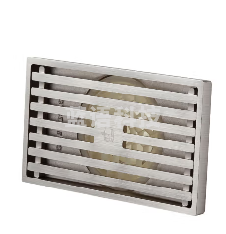 潜水艇（Submarine）LTKC50-10 黄铜镀镍防臭淋浴地漏 亚银拉丝面长条地漏奶油风