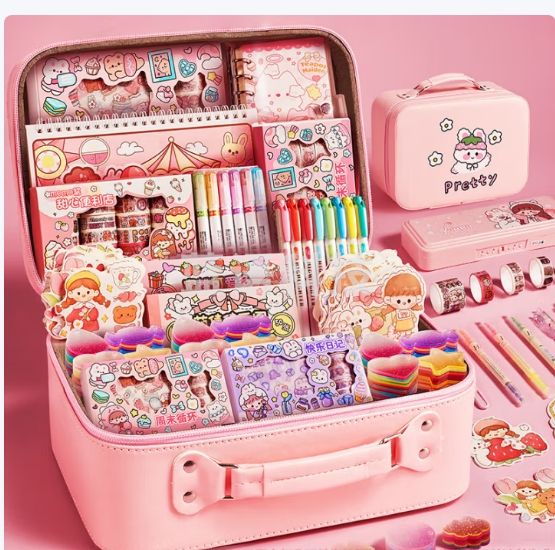 欣格手帐套装咕卡礼盒全套过家家玩具女孩生日礼物笔记本小学生205件