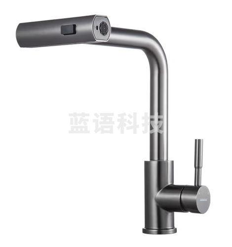 潜水艇（Submarine）L3075H飞雨瀑布抽拉菜盆水龙头三档出不锈钢360°旋转冷热双控枪灰