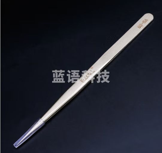 伊莱科 （ELECALL）镊子 直尖头加长型 土豪金不锈钢 燕窝挑毛镊子尖头/弯头/扁头镊子 SS-SA