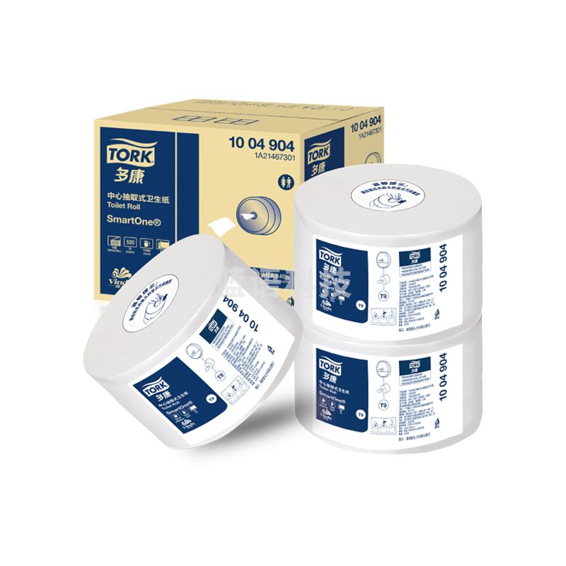 多康1004904Tork 2层520节迷你中心抽大卷纸18卷大盘纸卫生纸
