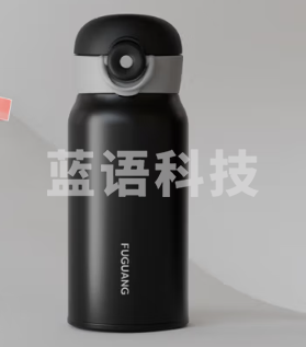 富光FGZ2370-350 保温杯弹跳盖杯子316L不锈钢大容量便携学生水杯车载杯子350ml  质感黑
