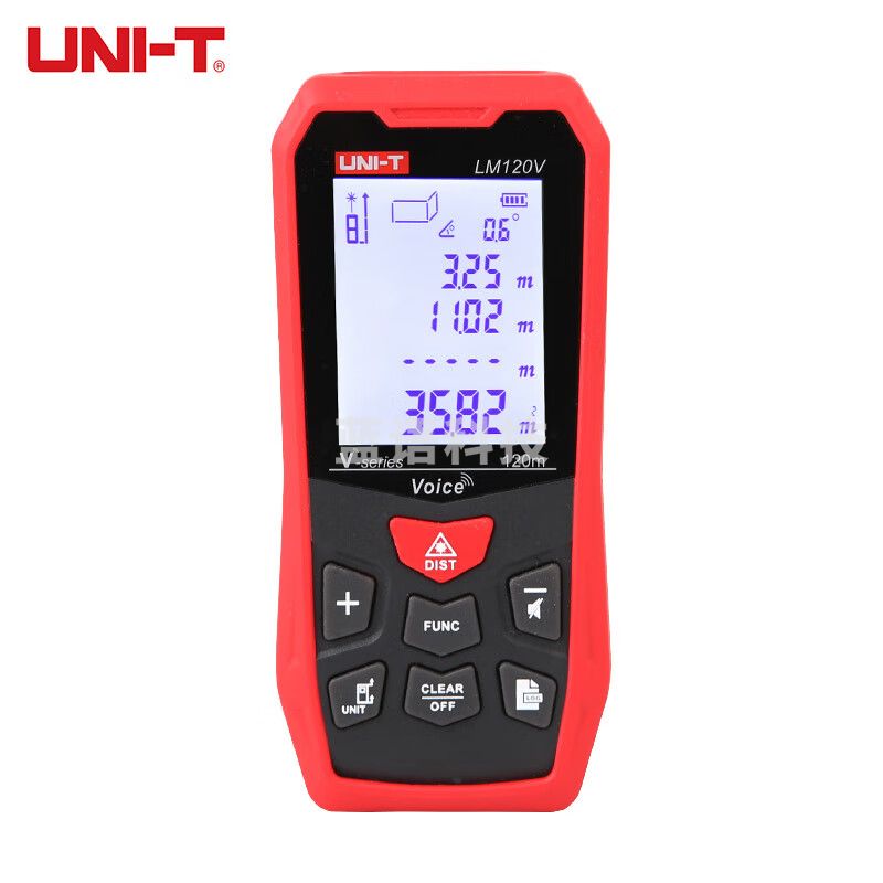 优利德 UNI-T LM120V 锂电池直充数据语音播报 红外线量房仪