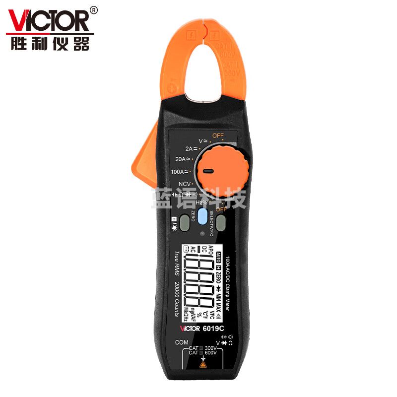 胜利仪器（VICTOR）数字钳形表钳形万用表电流表自动量程交直流钳表四位半数显 VC6019C