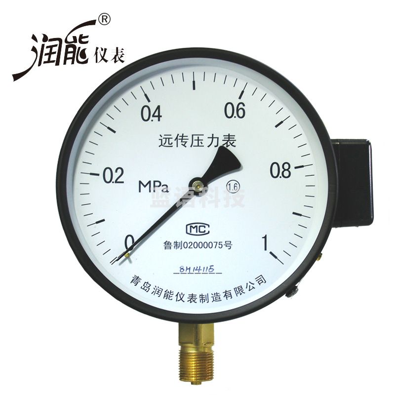 润能 电阻远传压力表YTZ-150滑动电阻式信号变频器远程控制显示压力表 0-0.16MPa