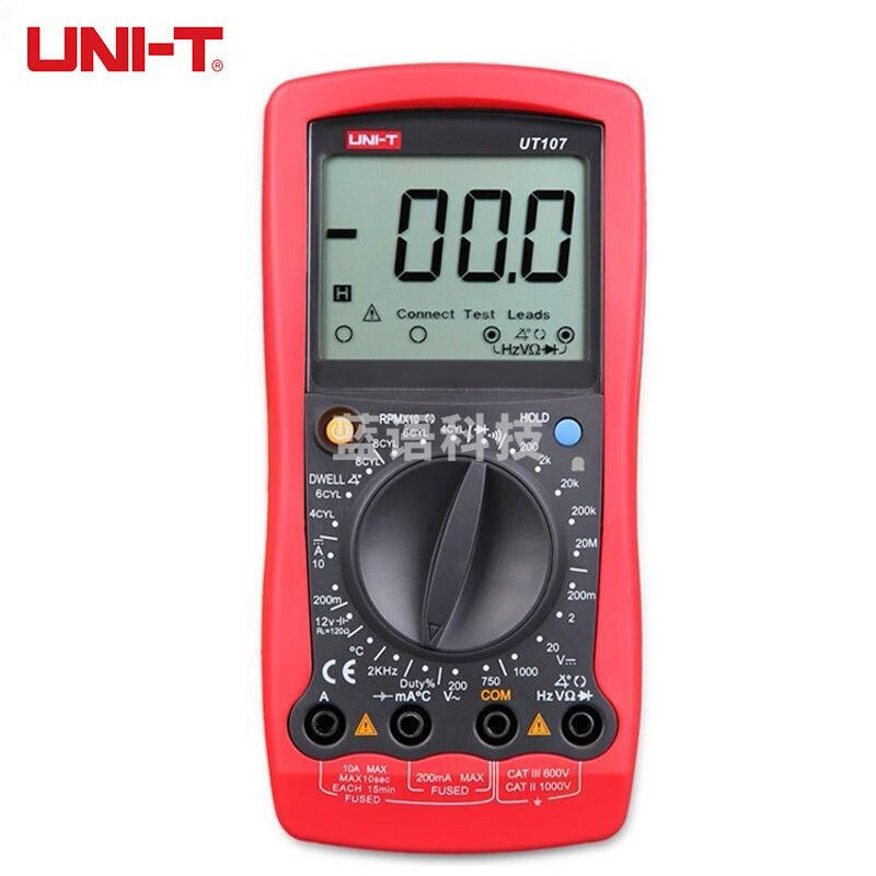 优利德（UNI-T） UT107 汽车万用表 高精度数显万能表（频率/温度12V电池测试)