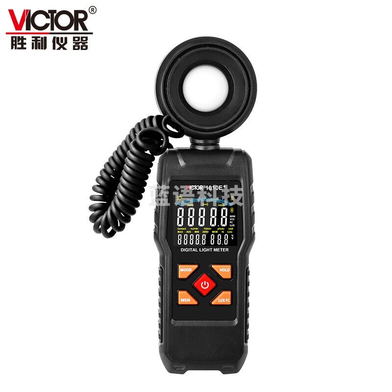 胜利仪器（VICTOR）数字照度计 照度仪 亮度表 照度表 亮度计 手持式照度测试仪 VC1010E+【彩屏款】