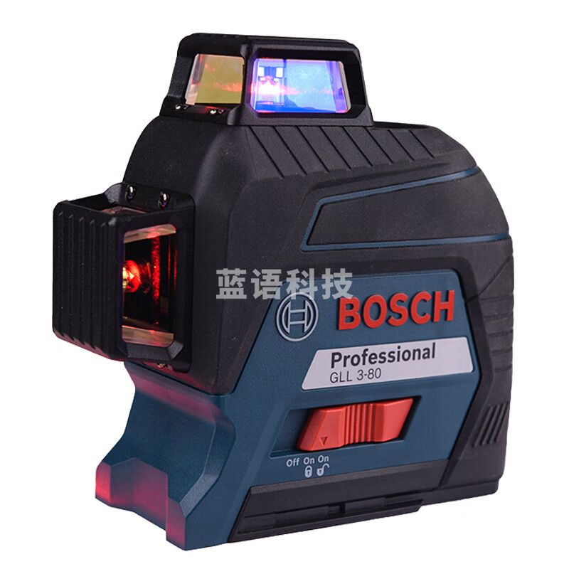 博世（BOSCH）红外线GLL3-80CG水平仪12线绿光高亮带蓝牙激光水平仪自动调平 红光贴墙仪GLL3-80标配