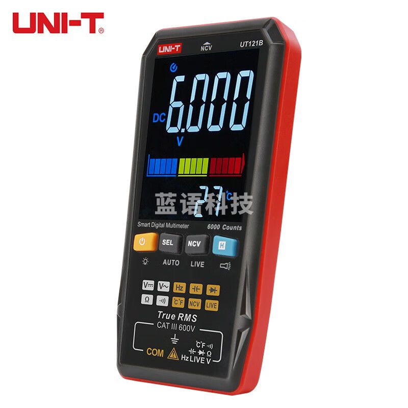 优利德（UNI-T）UT121B智能数字万用表 高精度防烧电工万能表 自动量程带背光测温