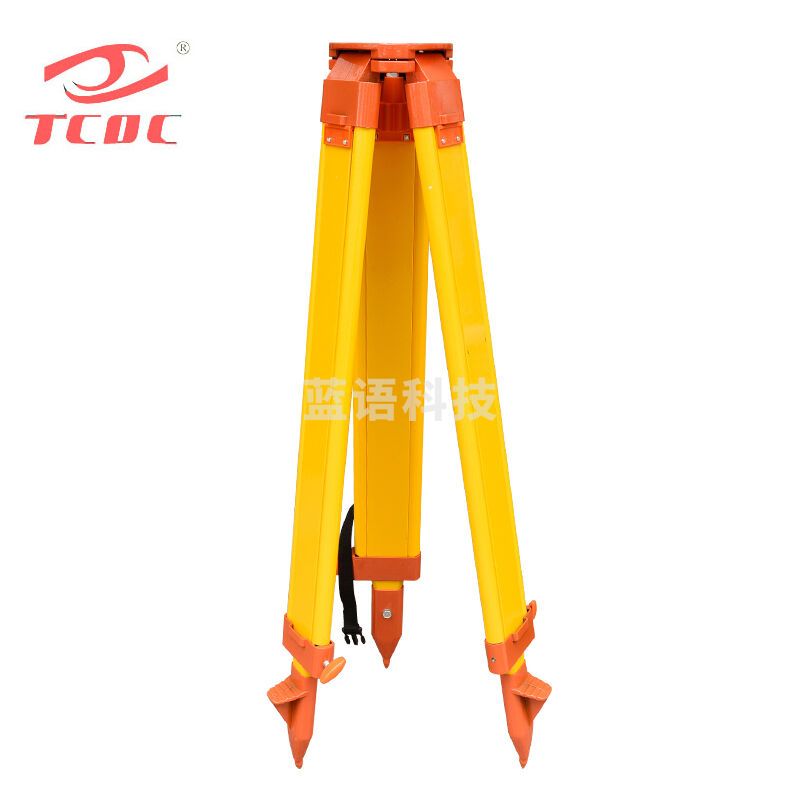 RUNEG实木三脚架经纬仪全站仪通用型三脚架加厚加重型木质三脚支架 工地配件 架子 红色经纬仪全站仪通用型