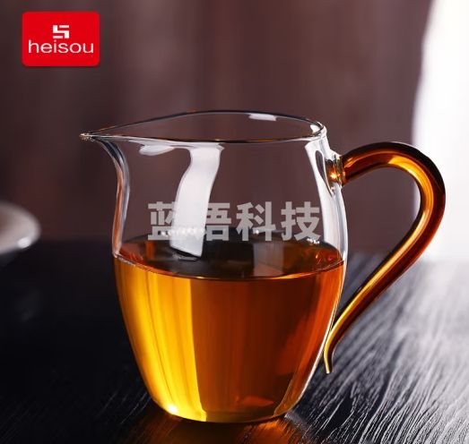 heisou 公道杯加厚玻璃耐热透明泡茶过滤功夫茶具配件分茶器350ml KC925