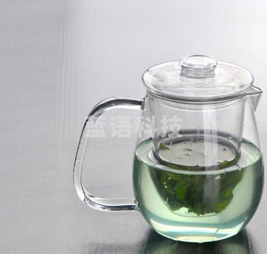 heisou 茶壶玻璃耐热带过滤茶水分离双层带盖三件式泡茶壶650ml KC156