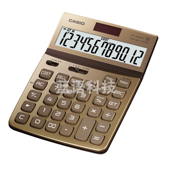 卡西欧(CASIO)  DW-200TW-GD 魅雅系列尊贵金 大型计算器