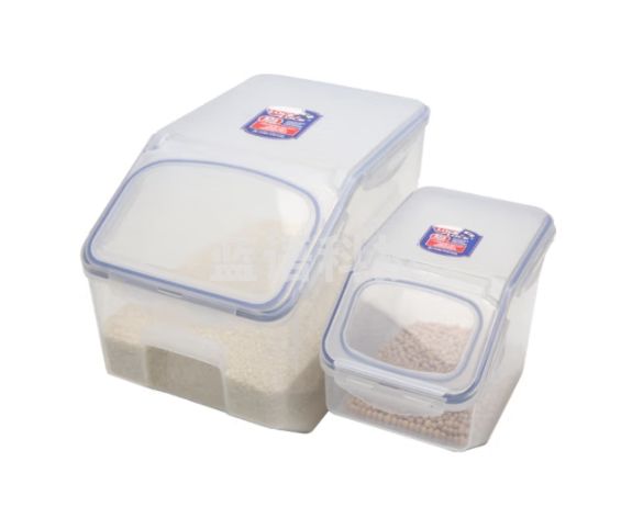 乐扣乐扣（LOCK&LOCK）米桶塑料保鲜盒套装12L+5L储物杂粮罐米箱储物箱2件套HPL510S001