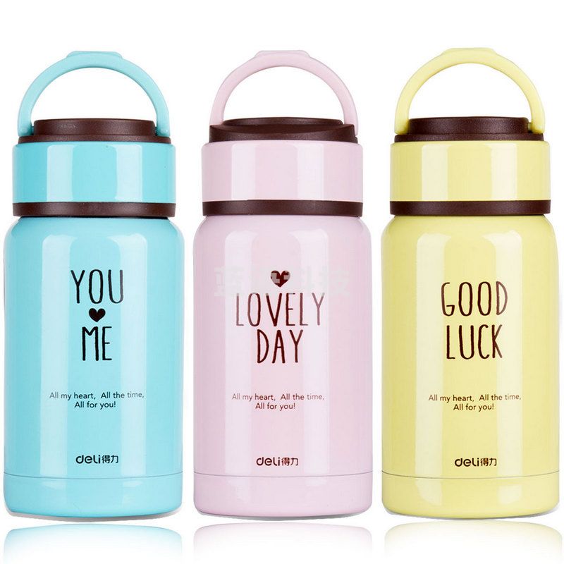 得力 8994 190ml学生卡通不锈钢保温杯（混色）