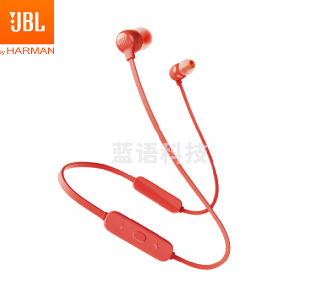 JBL T115BT 入耳式蓝牙无线耳机 手机通用 金属钛振膜 磁吸式带麦 红色