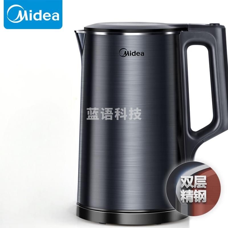 美的 电水壶 热水壶304不锈钢 1.7L大容量烧水壶  SH17X2-301