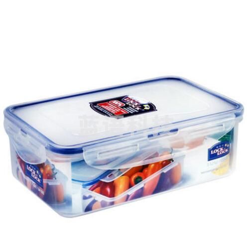 乐扣乐扣 塑料保鲜盒 密封便当盒饭盒餐盒 冰箱食物收纳盒储藏盒子 HPL817 透明 1L