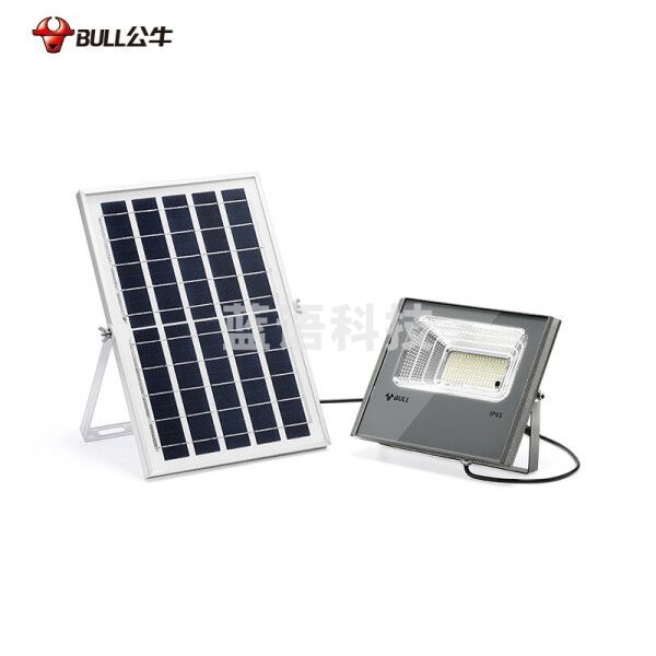 公牛 LED投光灯太阳能户外庭院照明 超亮射灯IP65庭院室外灯室外灯 太阳能款100w 防水|工程|工地|工业