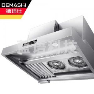 德玛仕 DEMASHI LZY-YT-J2500 油烟净化一体机商用 不锈钢烟罩抽油烟机低空油烟净化器（6000风量2.5米长）