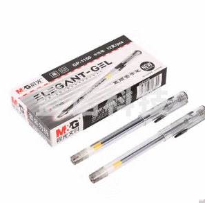 晨光（M&G） 办公致顺中性笔笔水笔0.5mm 顺滑水笔考试 GP1150 12支/盒 黑色