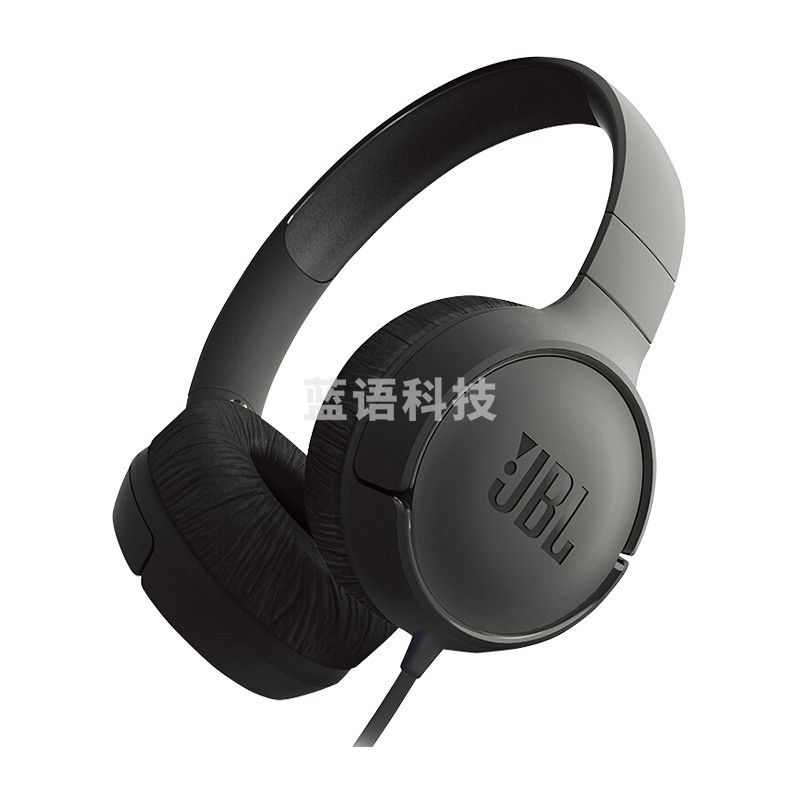 JBL TUNE 500 头戴式有线耳机耳麦 运动耳机+游戏耳机 暗夜黑