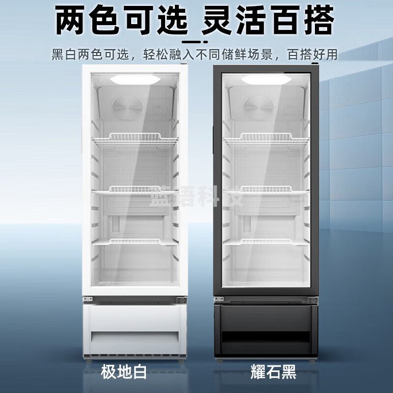 美的(Midea) 展示柜立式冷藏冰柜保鲜双层玻璃门冷藏柜 210升