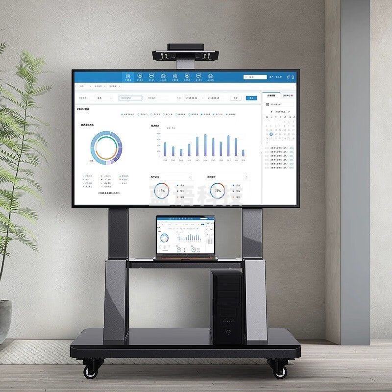 【98-150英寸通用】海信小米TCL康佳长虹通用电视支架落地通用挂架电视移动支架教育游戏电视架 承重1000斤_加双置物盘
