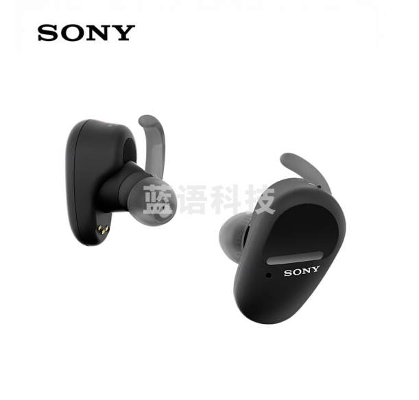 索尼 WF-SP800N 真无线降噪 运动耳机 支持重低音 跑步健身 IP55防汗防水 黑色
