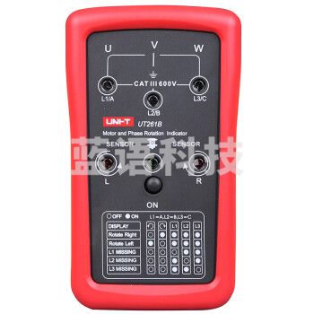 优利德（UNI-T）UT261B 相序及马达转向仪 检相器 相位表 手持非接触式三相系统相序检测仪