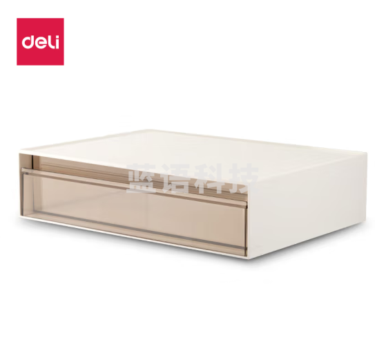 得力PK104组合抽屉收纳盒(一格)(白)(个)