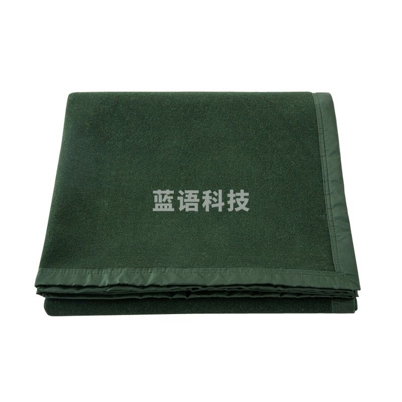 三五八五 军绿色羊毛毯羊绒毯宿舍毛巾毯军训单人冬季加厚午睡保暖两用 军绿毛毯(化纤款4斤)  墨绿/海蓝可选 150cmX200cm (