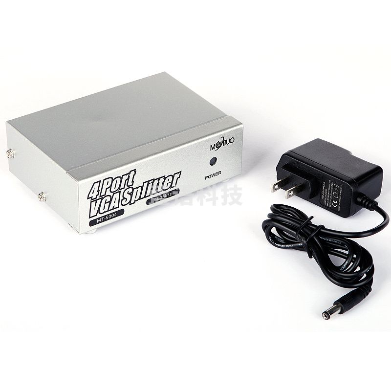 迈拓维矩 MT-5004 高清四口 VGA分配器 电脑接 500MHZ
