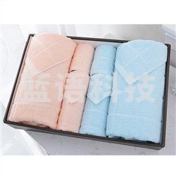 洁丽雅（Grace） 全棉优品-8 2条浴巾2条面巾2条方巾商务礼盒装