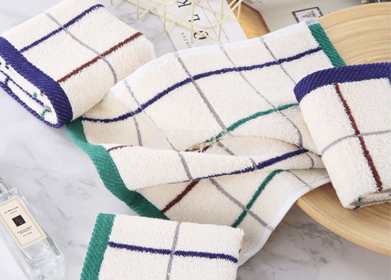 金号 2616 纯棉方格方巾 34*33cm 彩色 按条销售