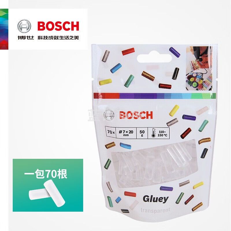 博世（BOSCH）热熔胶笔充电式胶棒胶枪棒家用儿童diy手工制作 透明胶条