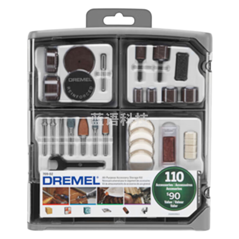 琢美（DREMEL） 通用 Dremel200/3000直磨电磨机雕刻切割抛光打磨配件 琢美套装 通用豪华附件套装（110件）