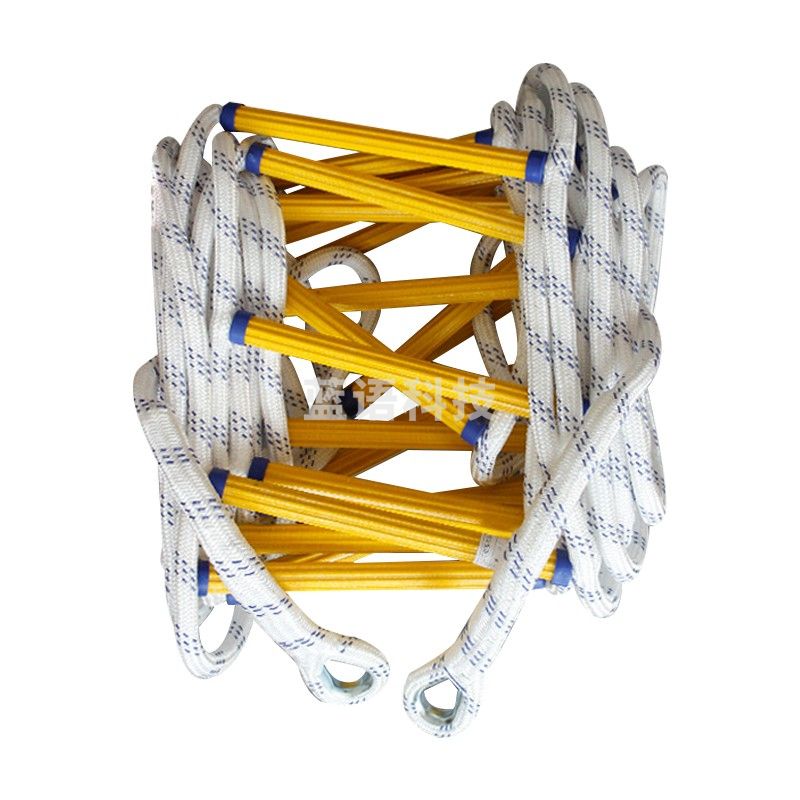 树脂绳梯消防软梯高楼逃生梯子自救登高下井爬梯高空作业训练救生软梯5米