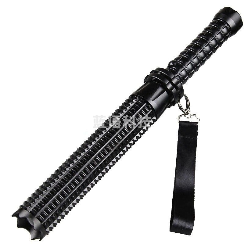   强光手电筒 防身防狼橡胶棒球棍手电户外车载伸缩棒棍狼牙棒安保安防用