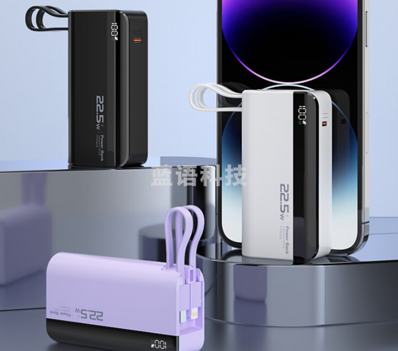 纽曼（Newmine)AL18 升级 充电宝 自带线22.5W快充10000毫安时移动电源 黑