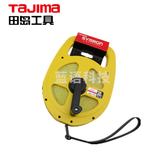 田岛（TAJIMA）L-30U 玻璃纤维卷尺L架式土木工程建筑测量工具30米1003-0048 PVC覆层防水双色双面刻度软皮尺