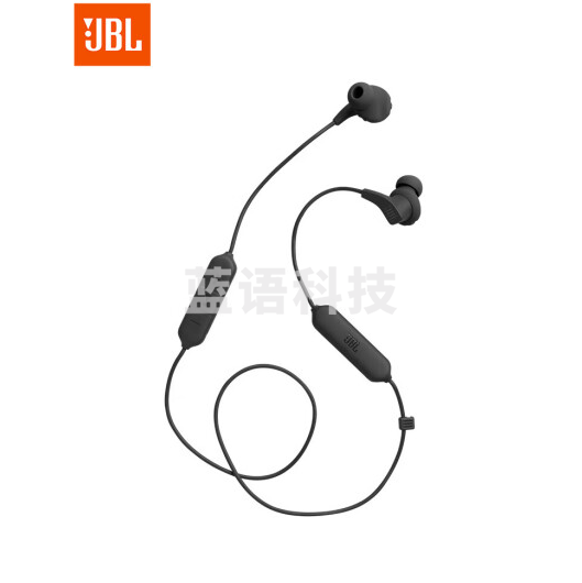 JBL Run BT2 蓝牙耳机挂脖式 入耳式无线运动耳机 防水防汗 苹果华为小米游戏音乐通用耳机耳麦 黑色