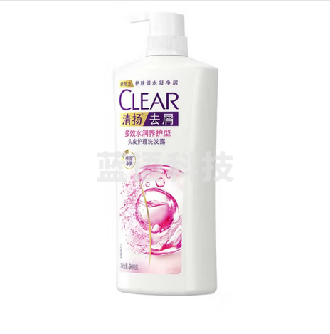 清扬（CLEAR）蓬松去屑洗发水 多效水润型白瓶900g 头皮护理玻尿酸 C罗洗头膏