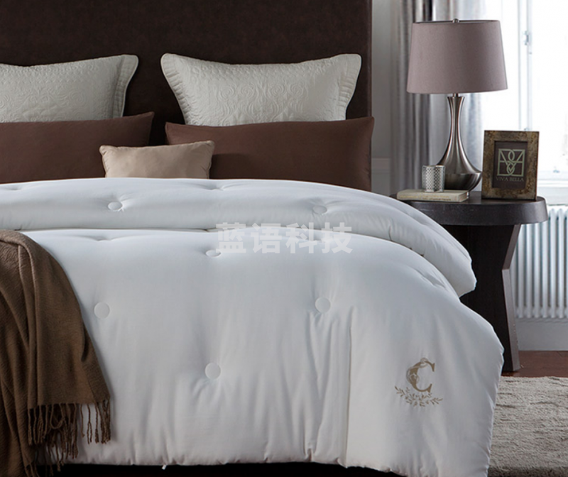 康尔馨 被子加厚秋冬被 保暖纤维被芯 全棉白色200*230cm