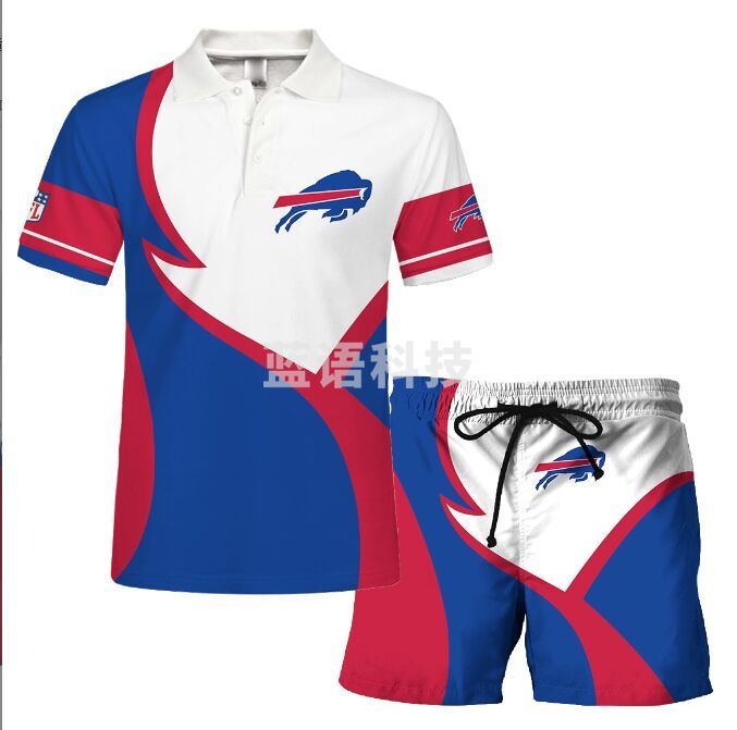 青年橄榄球队队服POLO衫沙滩裤套装