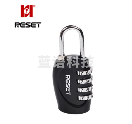 RESET小密码锁挂锁宿舍健身房柜子RESET小密码锁挂锁宿舍健身房柜子锁箱包锁背包学生密码锁 黑色RST-037