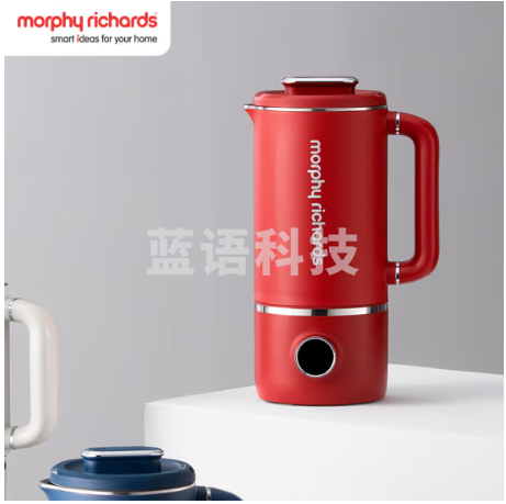 摩飞电器（Morphyrichards）豆浆机 家用破壁机 全自动清洗免过滤 低音降噪 多功能菜单可预约 600ml MR8200 红色