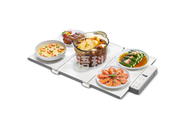 摩飞电器（Morphyrichards）折叠暖菜板多功能烹饪加热菜板家用桌面暖菜垫方形餐桌饭菜保温板MR8301