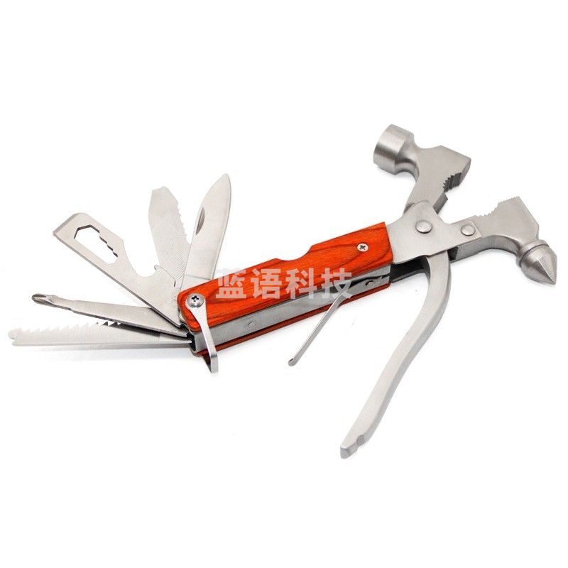   多功能安全锤 金属16合1 车用多功能安全锤 逃生锤破窗器